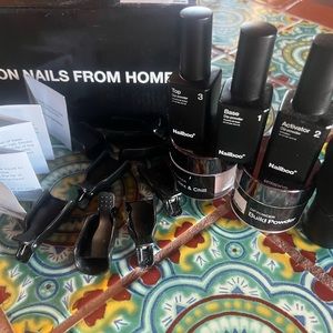 Powder dip nail set as seen on Facebook for $80.